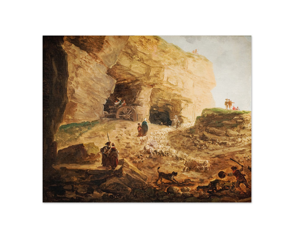 A Quarry with a Flock of Sheep by Hubert Robert - Compact / Full Bleed / No Frame