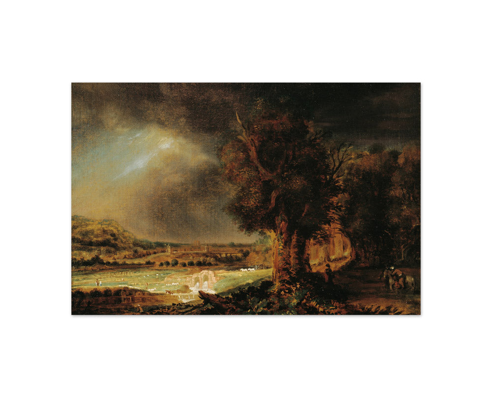 Landscape with the Good Samaritan by Rembrandt van Rijn - Compact / Full Bleed / No Frame