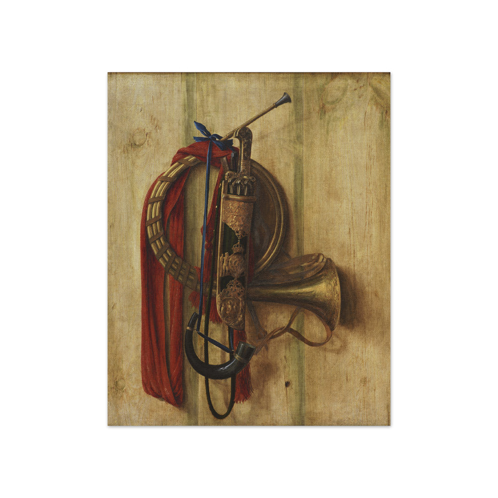 Trompe l'Oeil with Christian V's equipment for Riding to Hounds by Cornelius Norbertus Gijsbrechts - Compact / Full Bleed / No Frame