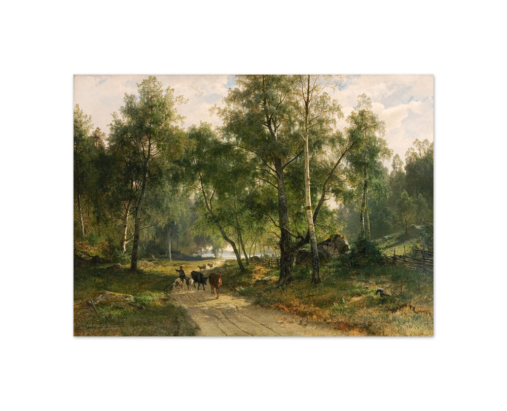 Beneath the Birches. Motif from Mälaren by Edvard Bergh - Compact / Full Bleed / No Frame