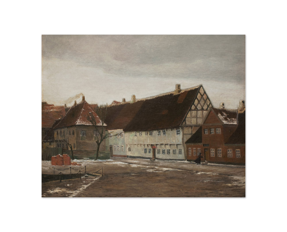 Winter Evening in Ribe, Jutland by Johan Rohde - Compact / Full Bleed / No Frame