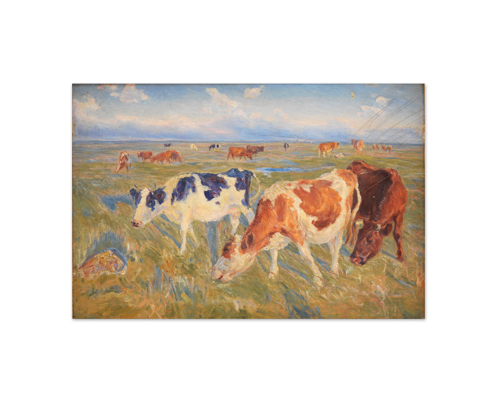 Grazing Cows on the Island of Saltholm by Theodor Philipsen - Compact / Full Bleed / No Frame