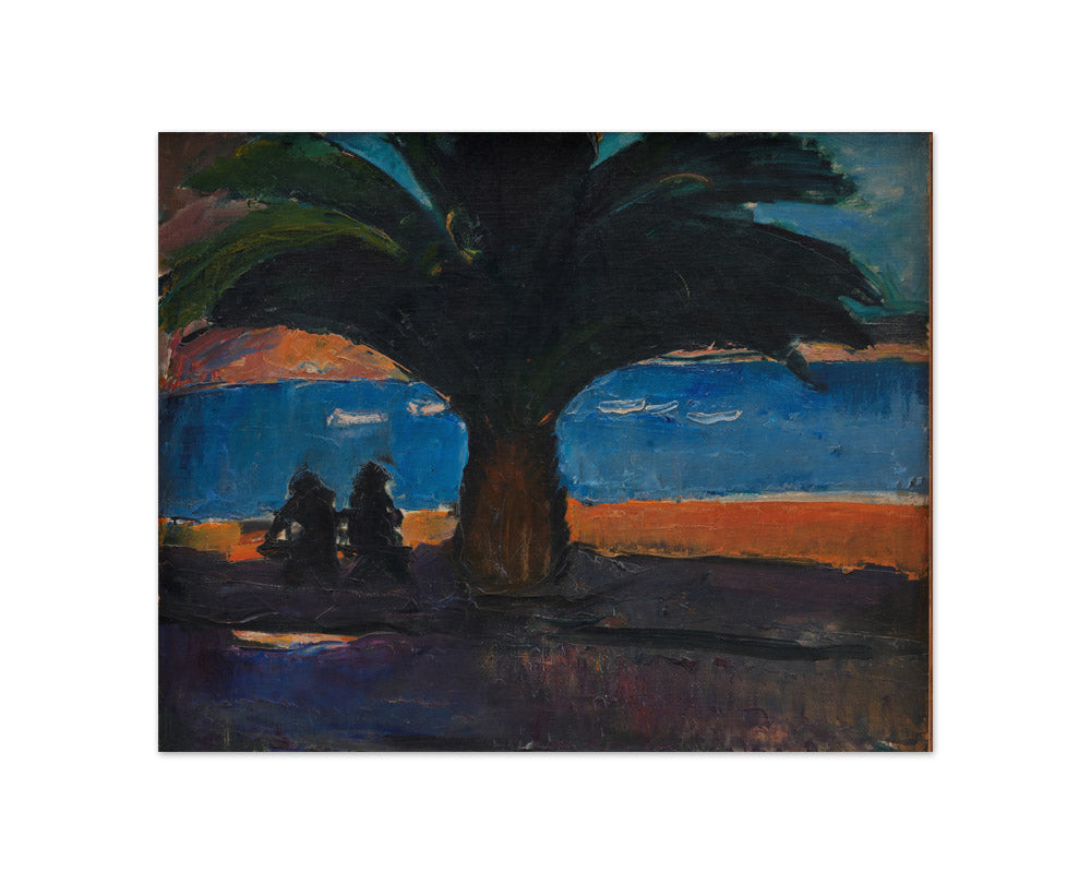 The Thick Palm. View from Villefranche by J.A. Jerichau - Compact / Full Bleed / No Frame