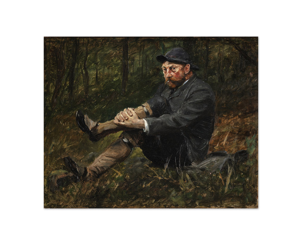 The Architect Thorvald Bindesbøll in a Spruce Forest on Kullen by August Jerndorff - Compact / Full Bleed / No Frame