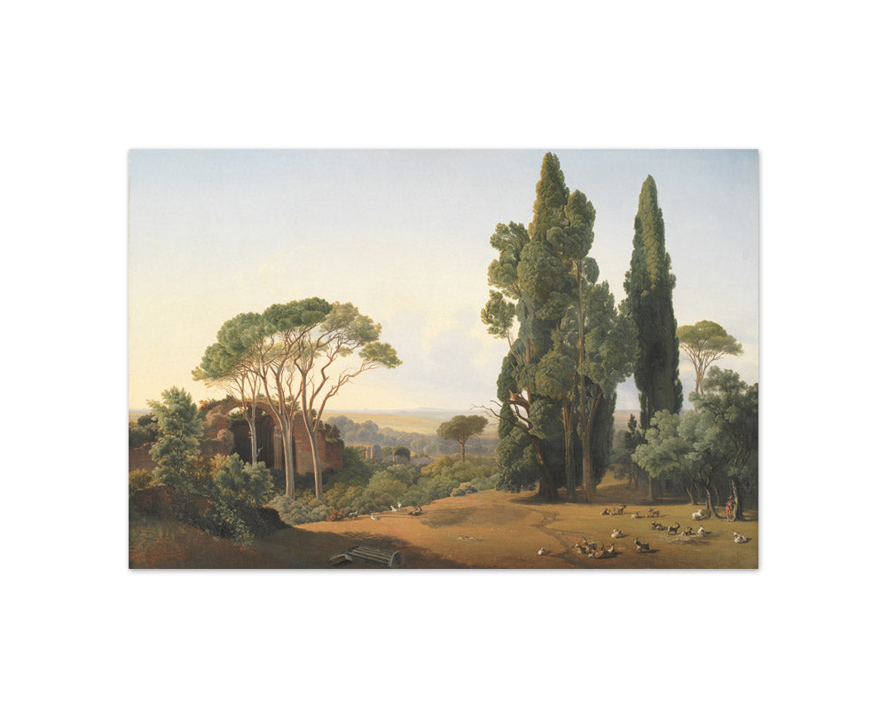 A View from Hadrian's Villa, Tivoli by Fritz Petzholdt - Compact / Full Bleed / No Frame