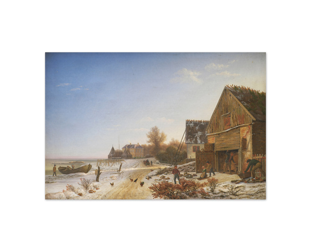 Strandvejen at Vedbæk. Winter Afternoon by Johan Stroe - Compact / Full Bleed / No Frame