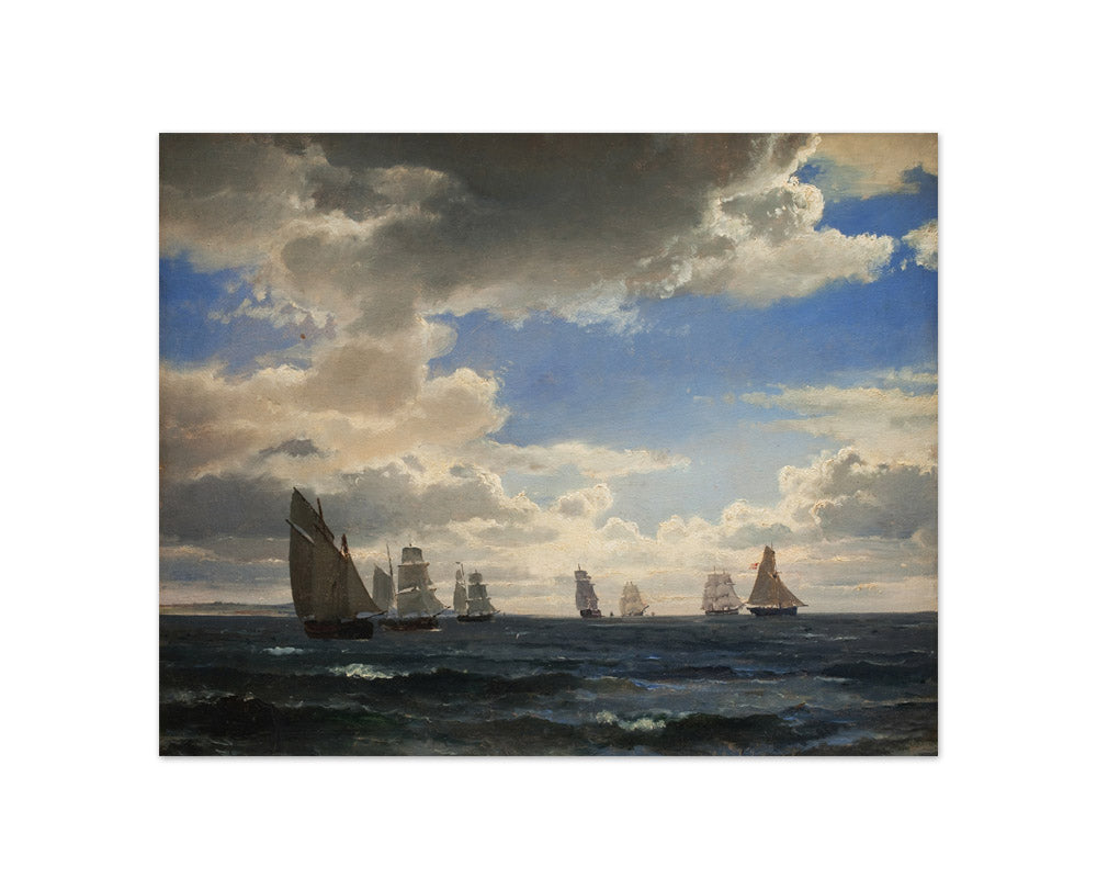 Sailing Ships in the Sound south of Kronborg by C.F. Sørensen - Compact / Full Bleed / No Frame