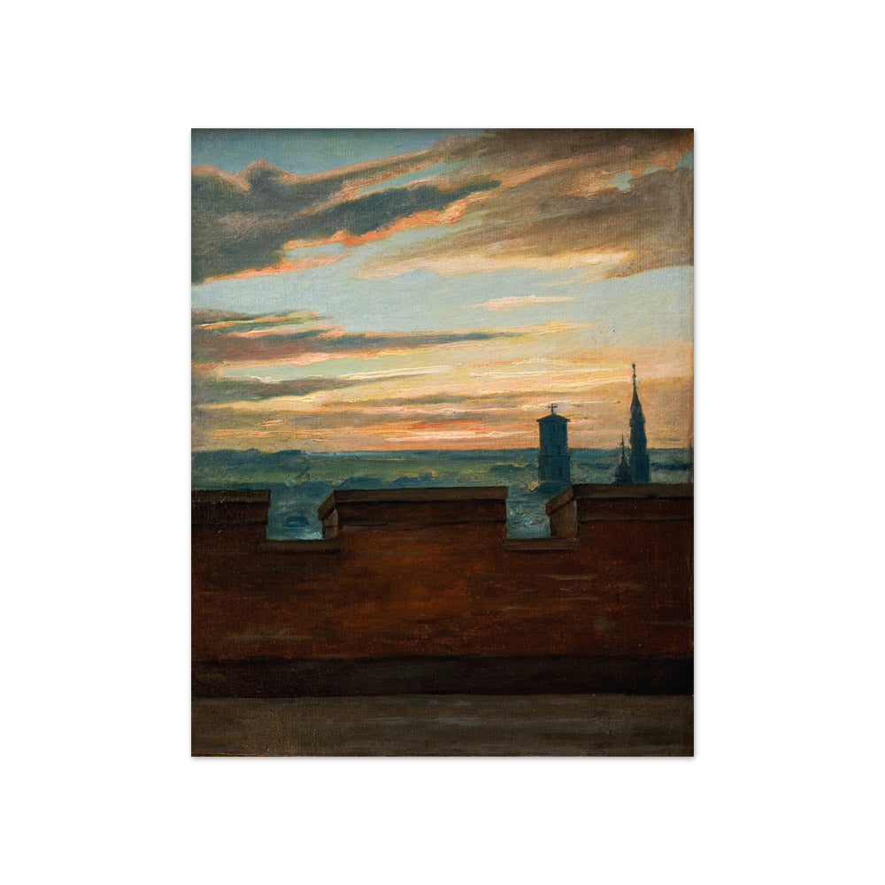 View of Copenhagen at Sunset by Martinus Rørbye - Compact / Full Bleed / No Frame