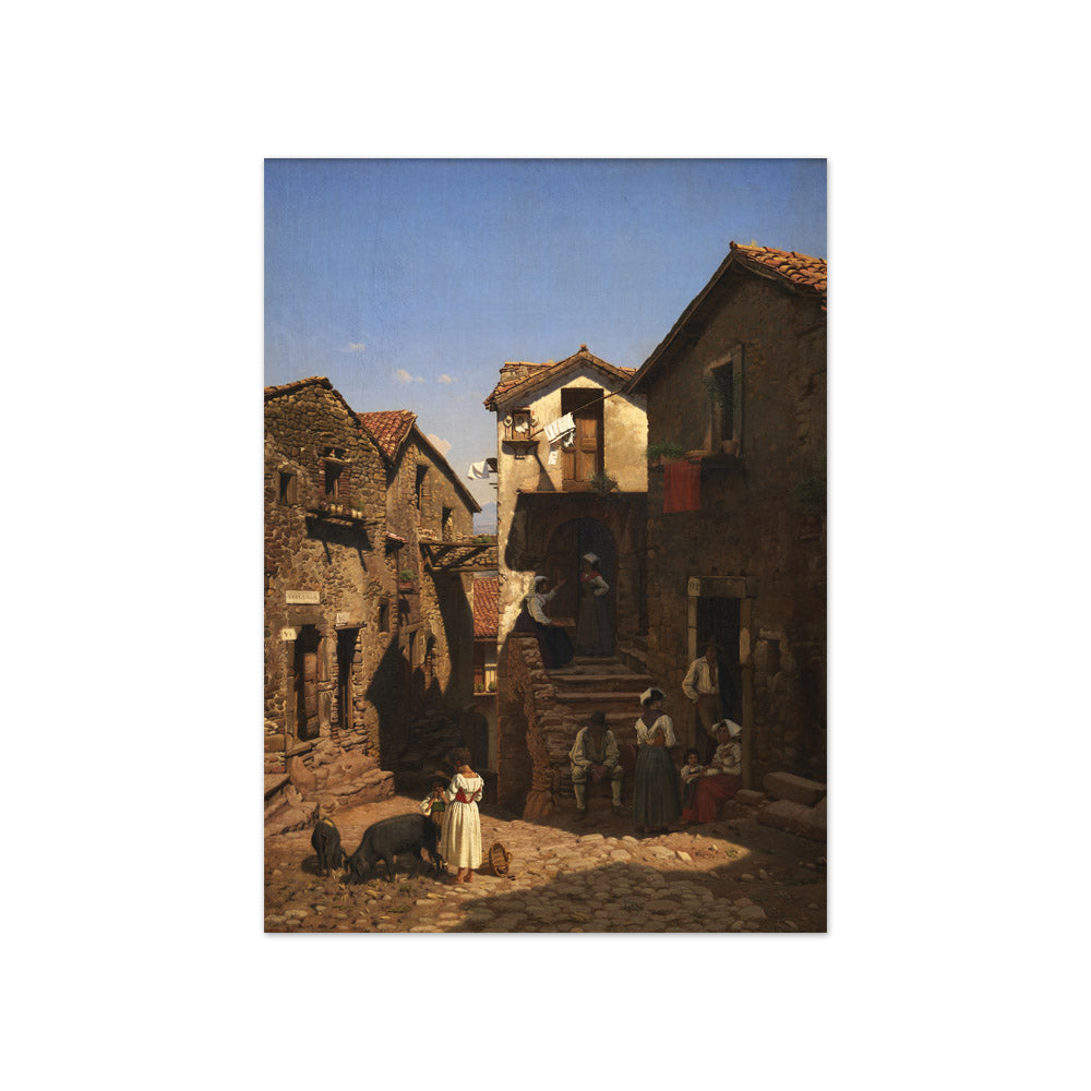 A Street in Gerano by Frederik Vermehren - Compact / Full Bleed / No Frame