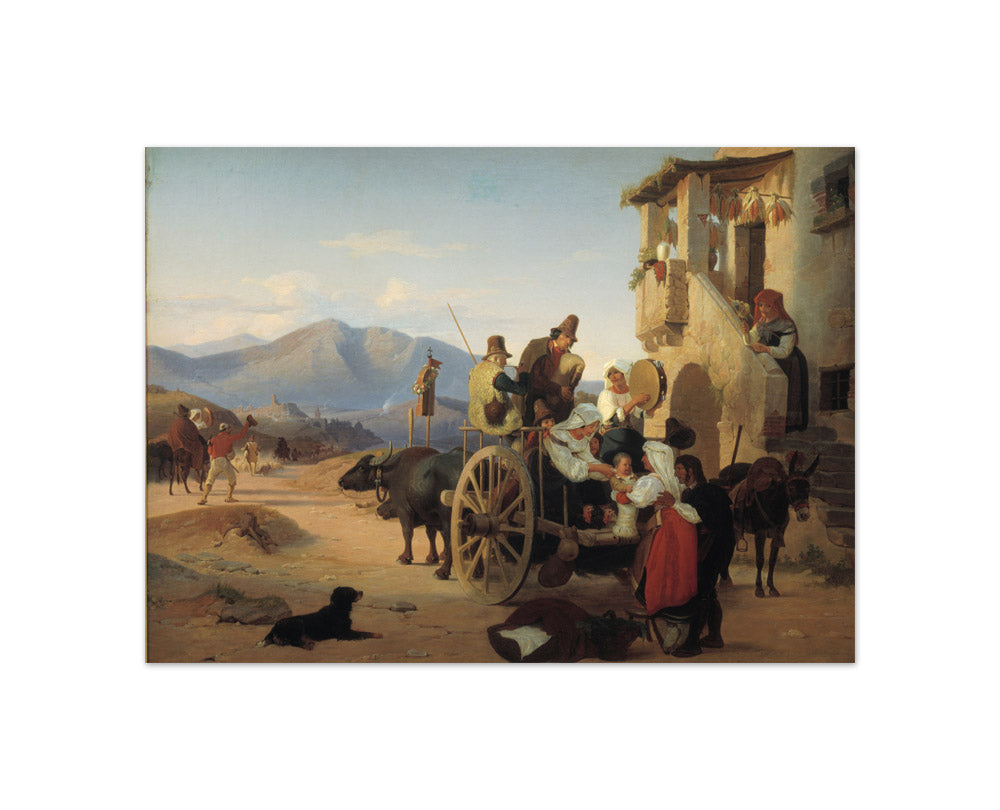 Roman Peasants Going to Market by Jørgen V. Sonne - Compact / Full Bleed / No Frame