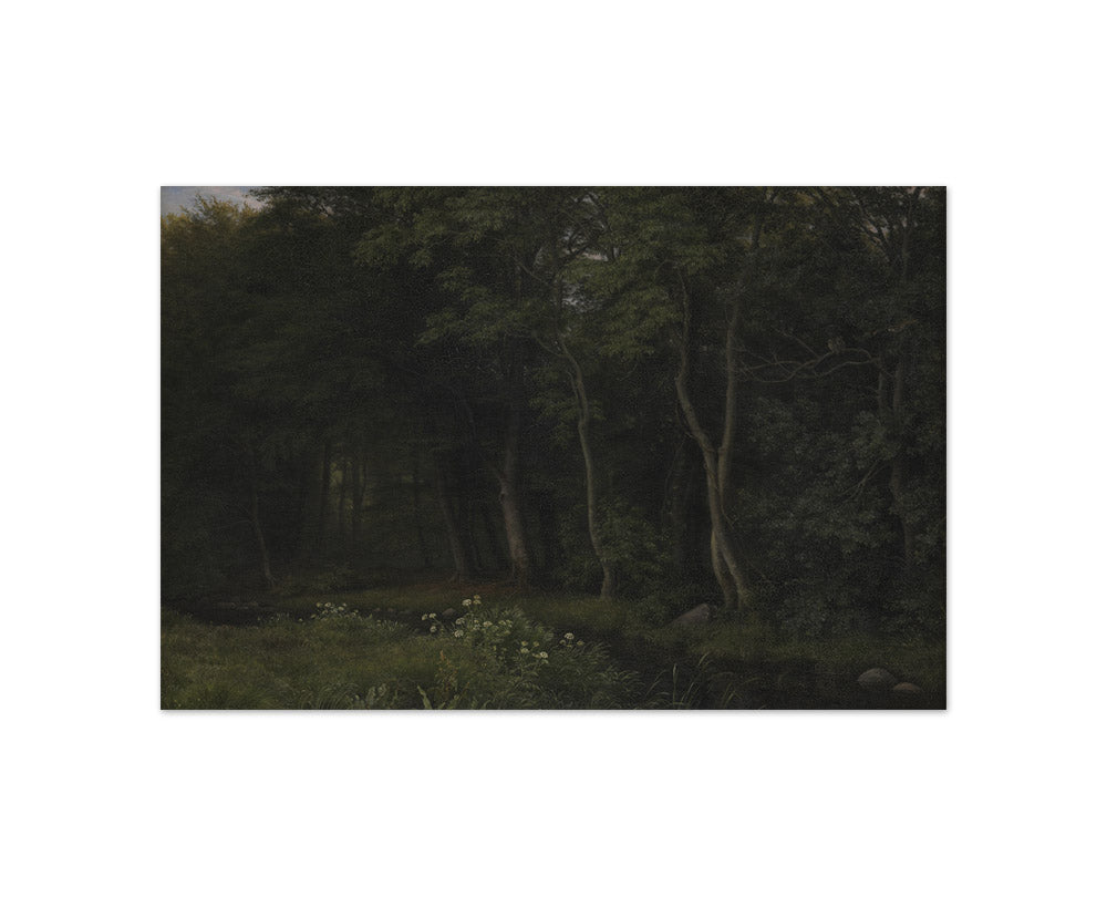 Twilight Setting in a Wood near Iselingen Manor, Zealand by P.C. Skovgaard - Compact / Full Bleed / No Frame
