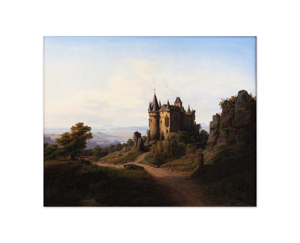 Büresheim Castle at the Eifel River by F. Sødring - Compact / Full Bleed / No Frame