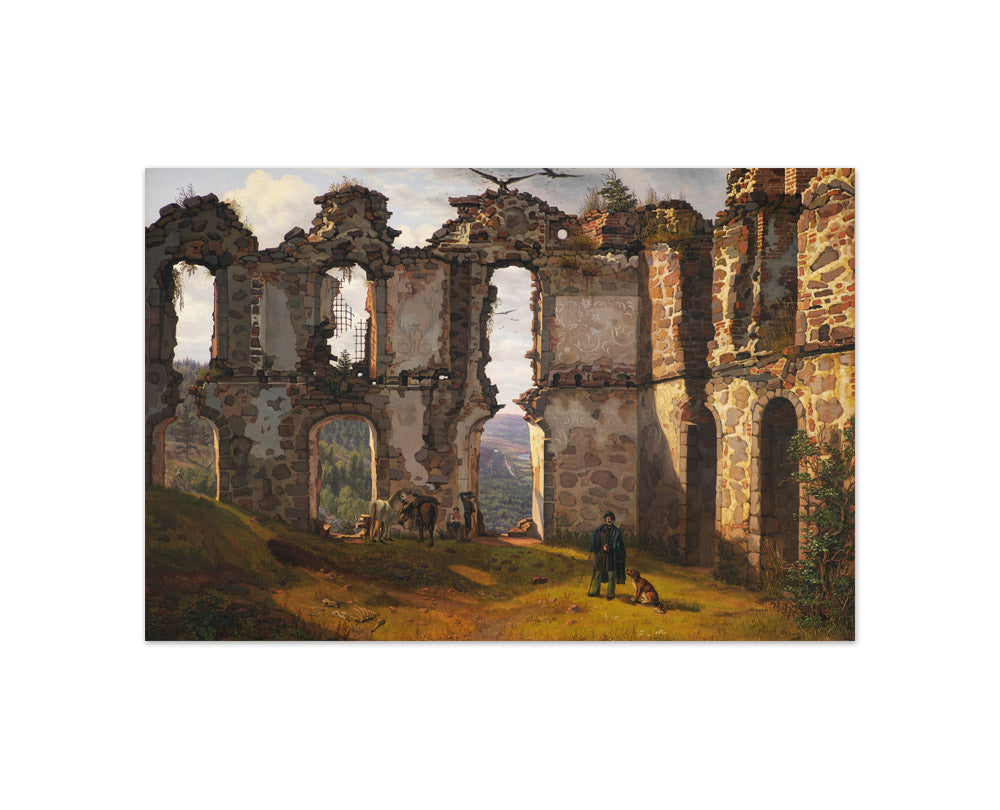 The Ruins of Brahehus near Jönköping, Sweden by F. Sødring - Compact / Full Bleed / No Frame