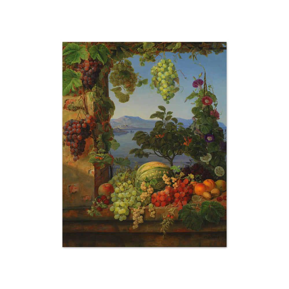 Fruits in an Italian Landscape by Christine Løvmand - Compact / Full Bleed / No Frame