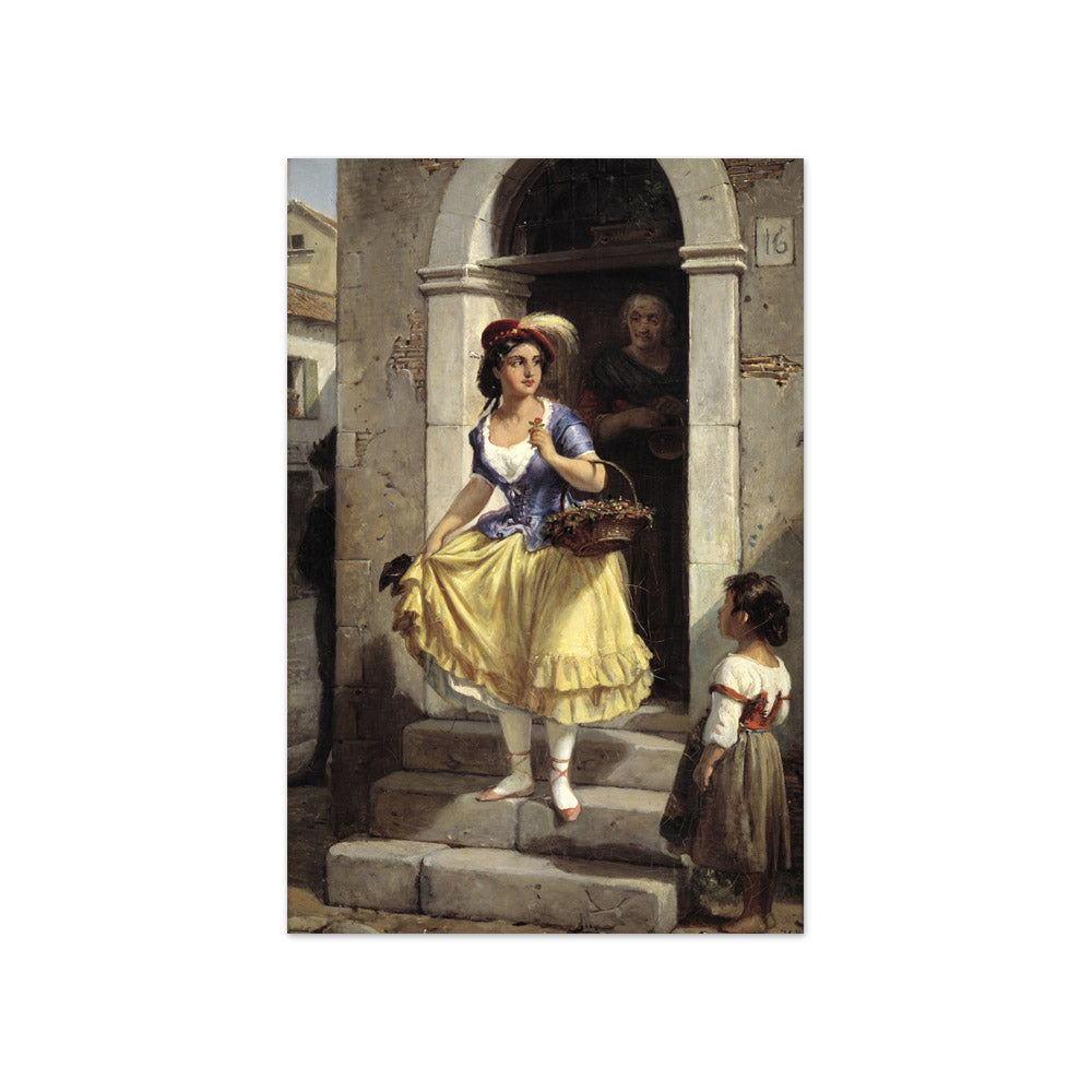 An Italian Woman in the Way to the Carnival by Wilhelm Marstrand - Compact / Full Bleed / No Frame