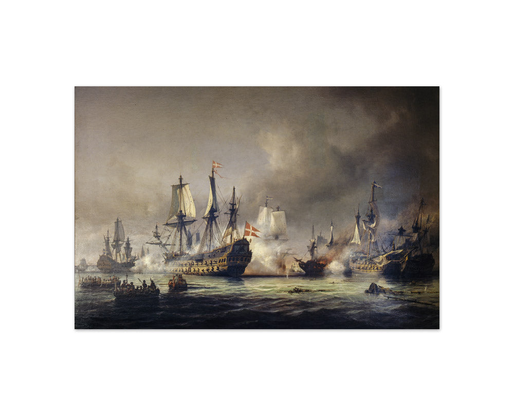 An Episode of the Battle of Køge Bay 1677 by Anton Melbye - Compact / Full Bleed / No Frame