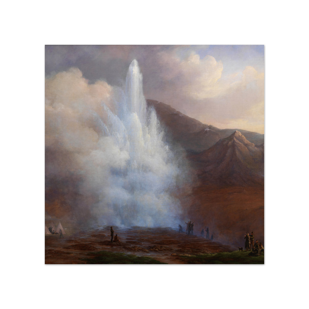 The Eruption of the Great Geyser in Iceland in 1834 by Friedrich Theodore Kloss - Compact / Full Bleed / No Frame