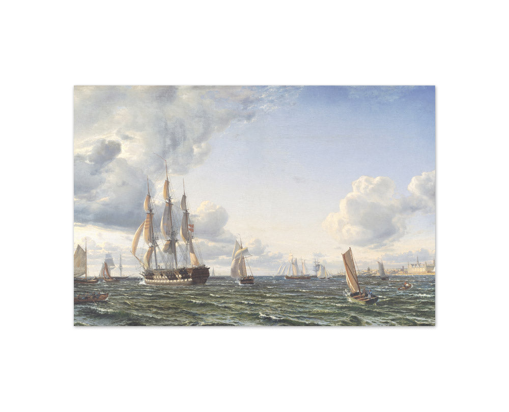 The Liner Ship "Valdemar" Crosses the Sound in a Fresh Gust of Wind by Emanuel Larsen - Compact / Full Bleed / No Frame