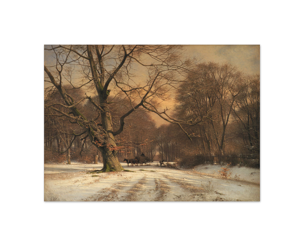 Winter Landscape. Scene from Jægersborg Deer Park by Frederik Rohde - Compact / Full Bleed / No Frame
