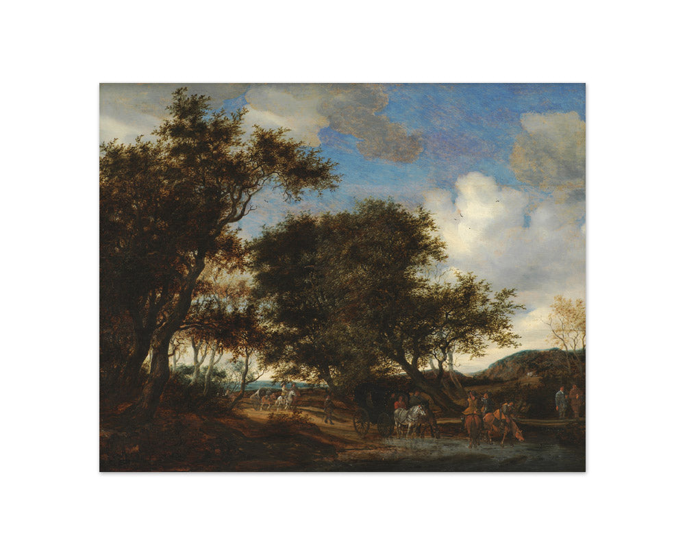 Landscape with Travellers Watering their Horses by Salomon van Ruysdael - Compact / Full Bleed / No Frame