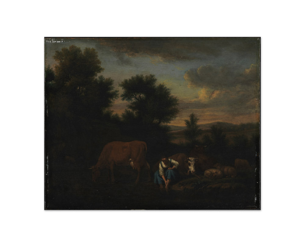 Shepherdess with Cattle by Adriaen van de Velde - Compact / Full Bleed / No Frame