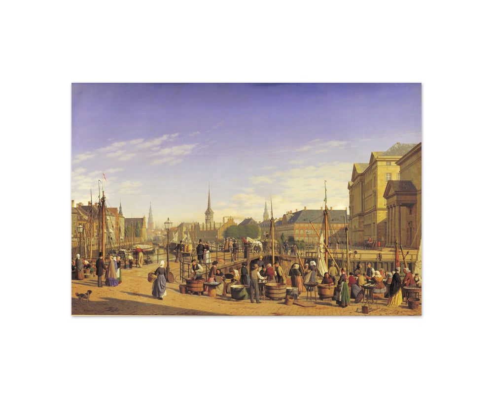 View from Gammel Strand towards Christiansborg by Heinrich Hansen - Compact / Full Bleed / No Frame