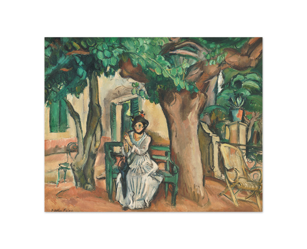 The Lady on the Terrace by Emile Othon Friesz - Compact / Full Bleed / No Frame