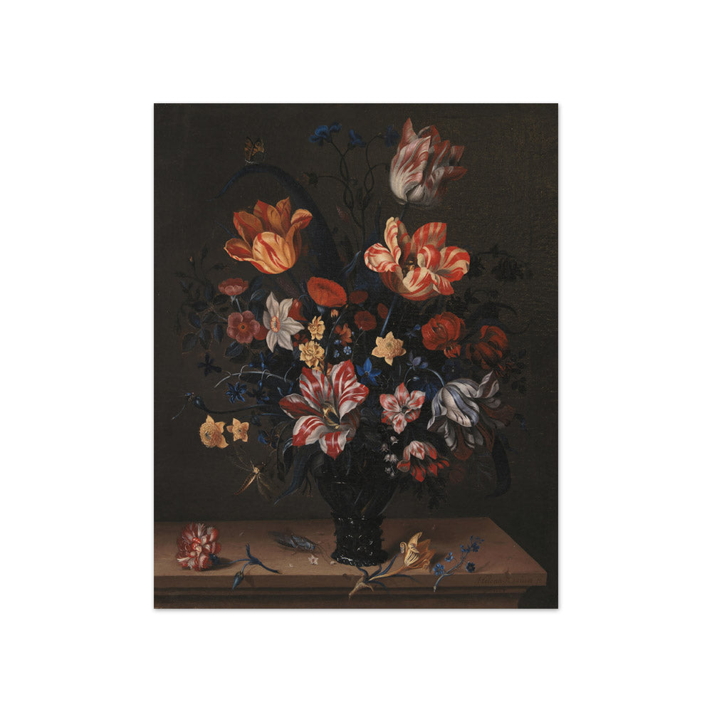 Tulips and Other Flowers in a Rummer by Helena Roouers - Compact / Full Bleed / No Frame