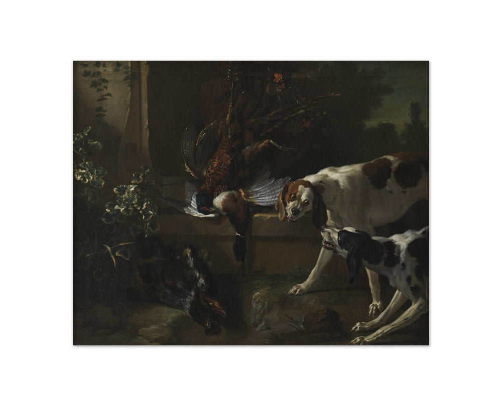 Hounds with Wild-Fowl and Game by Jean-Baptiste Oudry - Compact / Full Bleed / No Frame