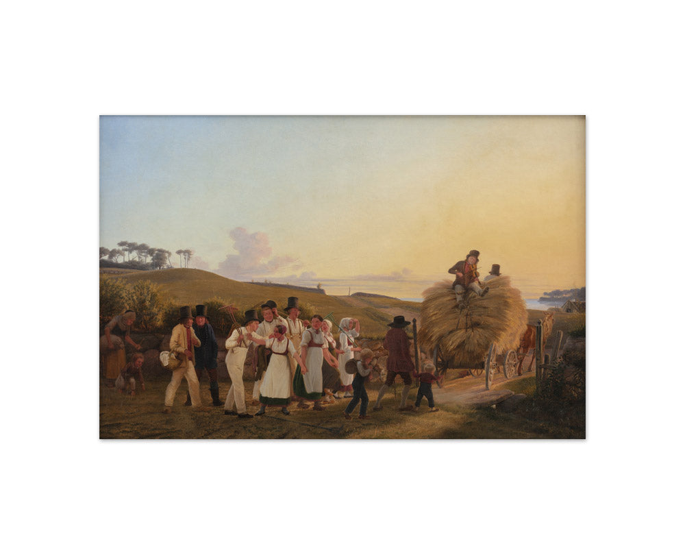 Farmers return home from the field with the last load of grain. by H.J. Hammer - Compact / Full Bleed / No Frame