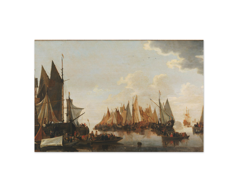 Embarkation of Troops on a Dutch River by Hendrick de Meijer - Compact / Full Bleed / No Frame