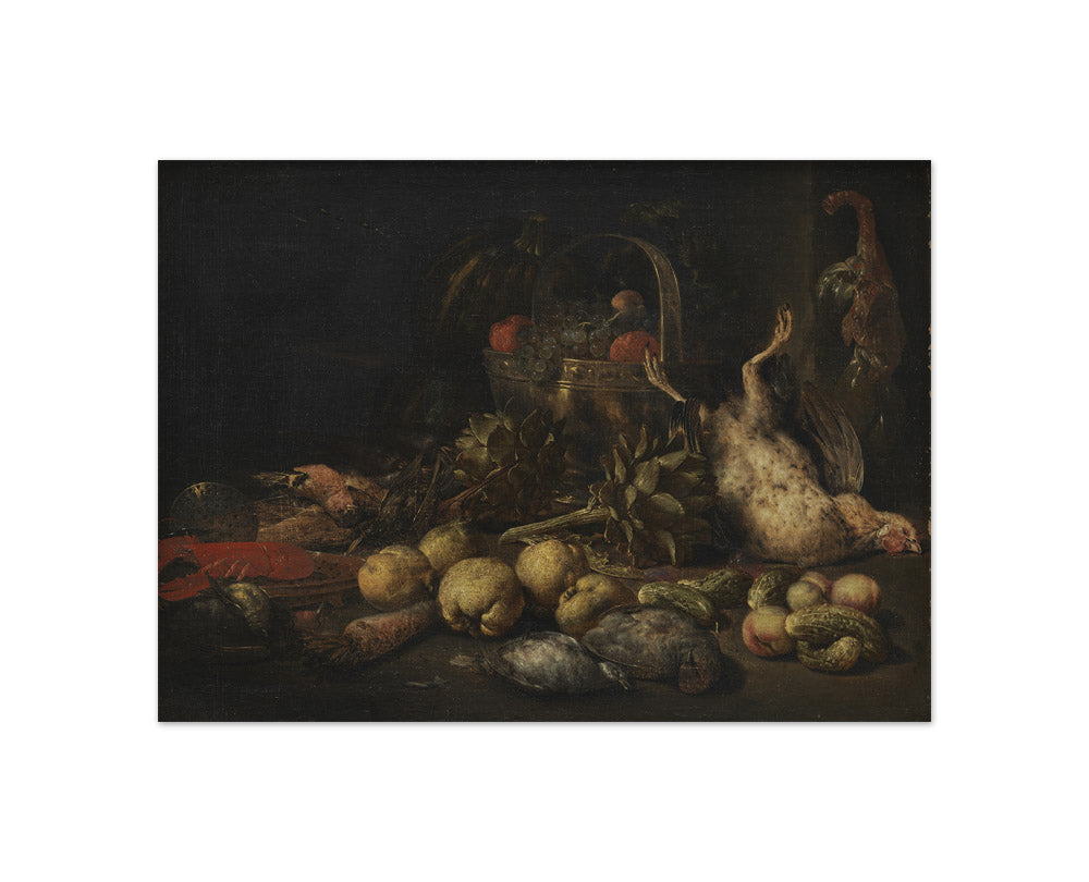 Still Life with Fruit and Birds by Peeter Gijsels - Compact / Full Bleed / No Frame