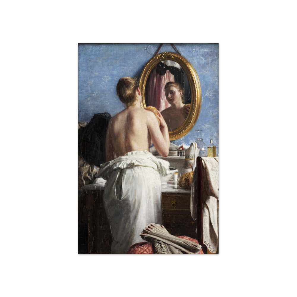 A girl washing herself before a carnival by Carl Bloch - Compact / Full Bleed / No Frame