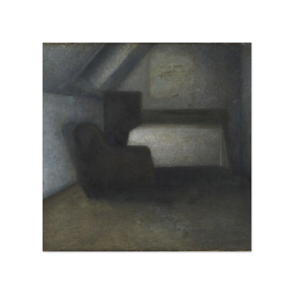 Attic Room with a Table and Chair by Vilhelm Hammershøi - Compact / Full Bleed / No Frame