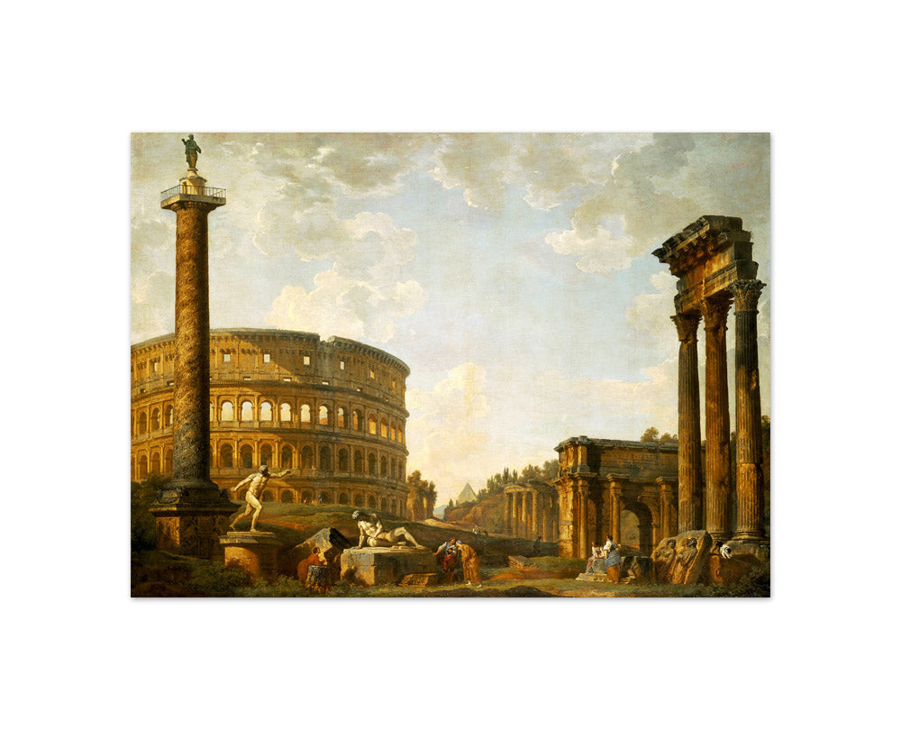 Roman Capriccio: The Colosseum and Other Monuments by Giovanni Paolo Panini - Compact / Full Bleed / No Frame