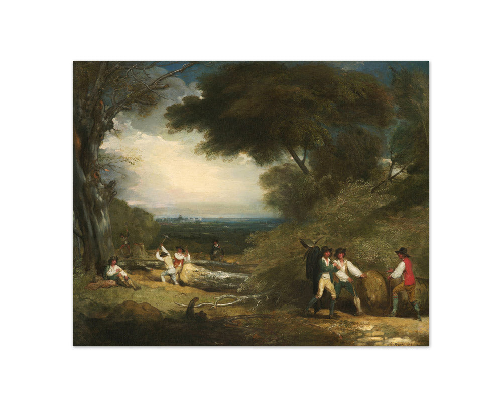 Woodcutters in Windsor Great Park by Benjamin West - Compact / Full Bleed / No Frame