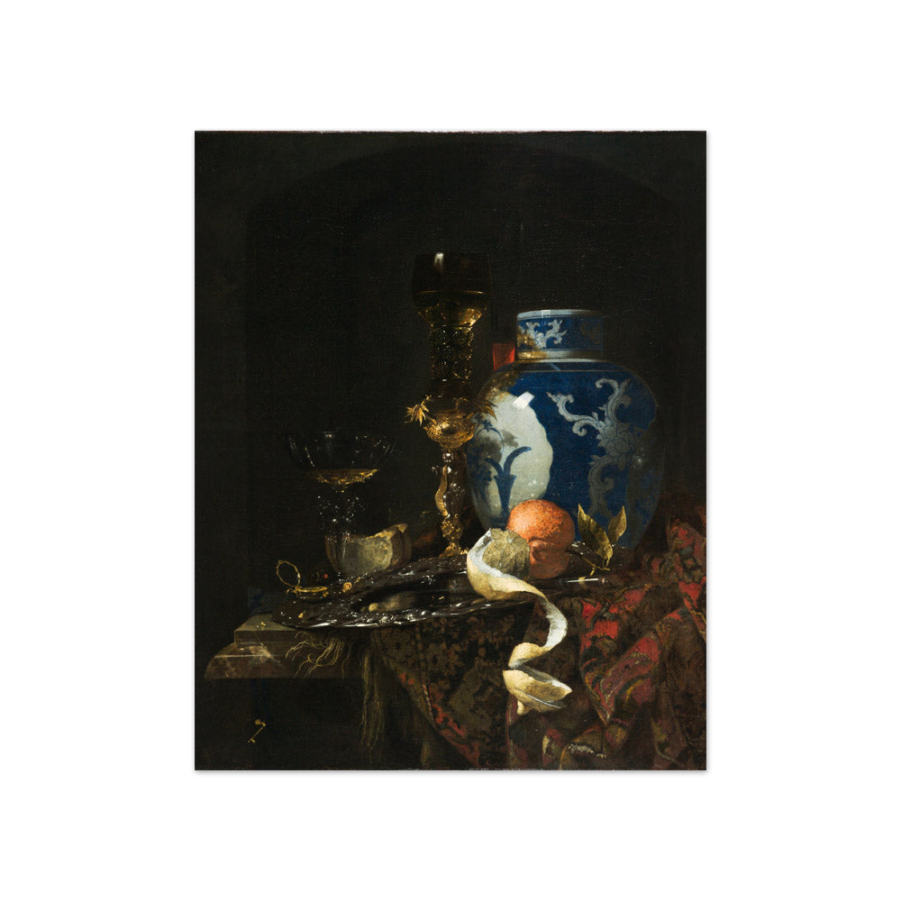 Still Life with a Chinese Porcelain Jar by Willem Kalf - Compact / Full Bleed / No Frame