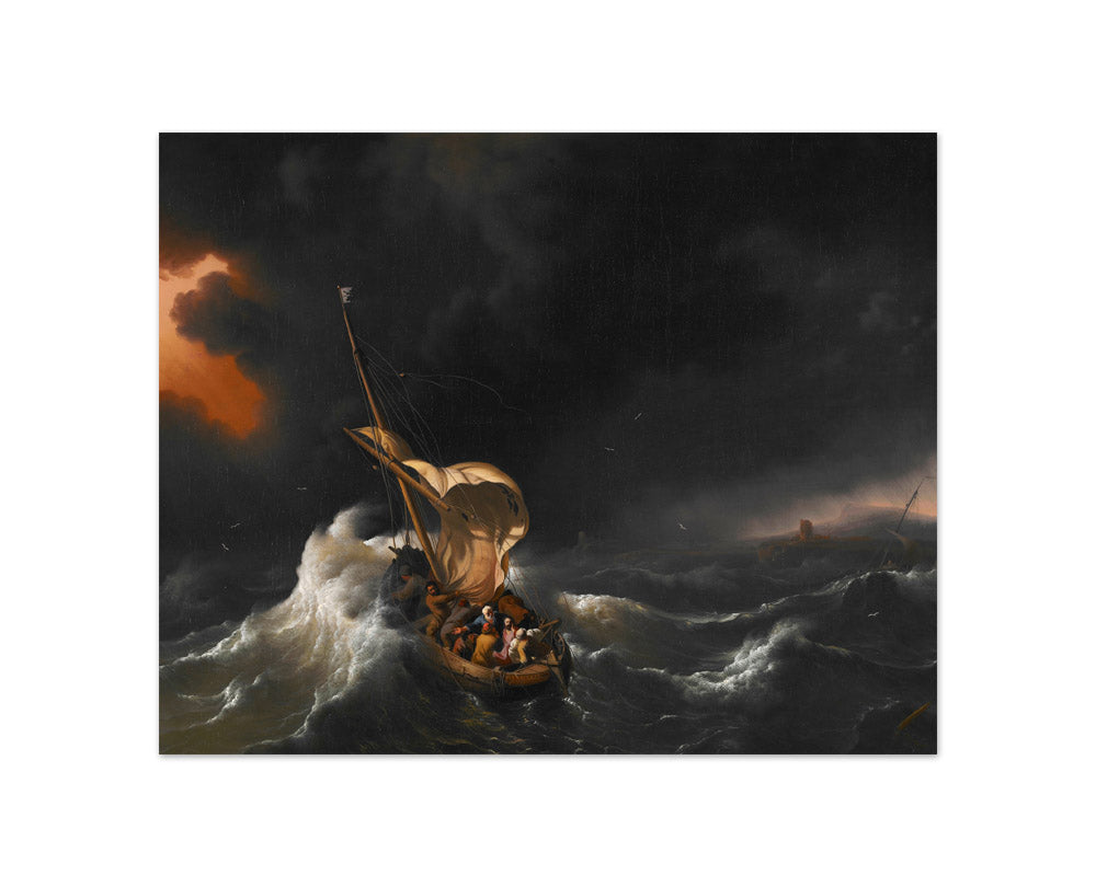 Christ in the Storm on the Sea of Galilee by Ludolf Backhuysen - Compact / Full Bleed / No Frame