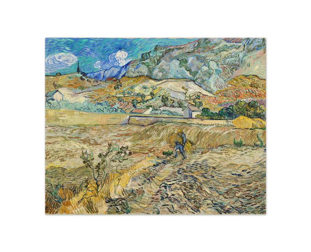 Landscape at Saint-Rémy (Enclosed Field with Peasant) by Vincent van Gogh - Compact / Full Bleed / No Frame