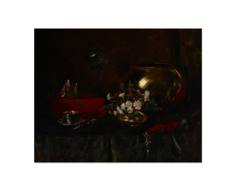 Still Life (Brass Bowl) by William M. Chase - Compact / Full Bleed / No Frame