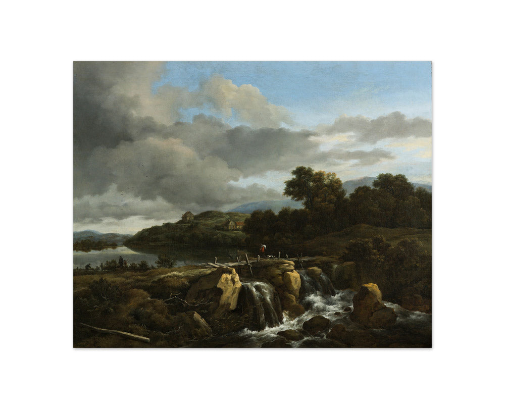 Landscape with Cascade by Jacob van Ruisdael - Compact / Full Bleed / No Frame