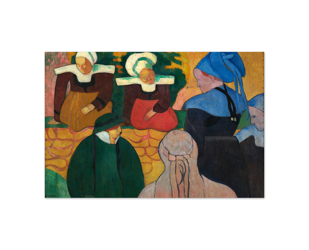 Breton Women at a Wall by Emile Bernard - Compact / Full Bleed / No Frame