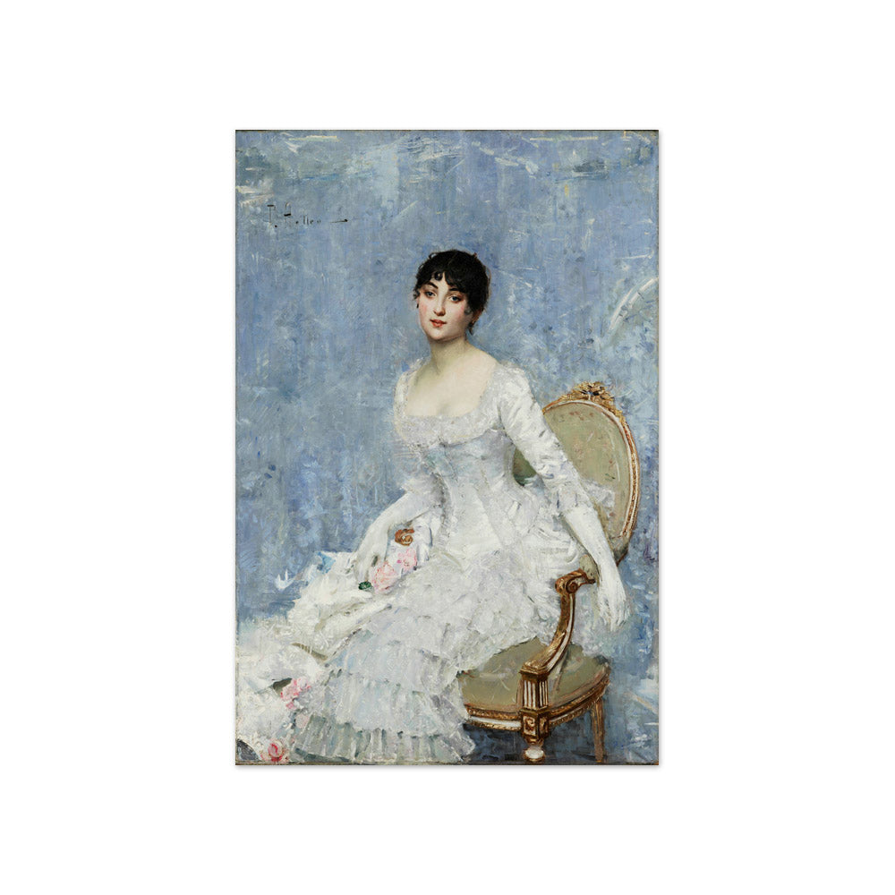 Young Lady in White by Paul César Helleu - Compact / Full Bleed / No Frame