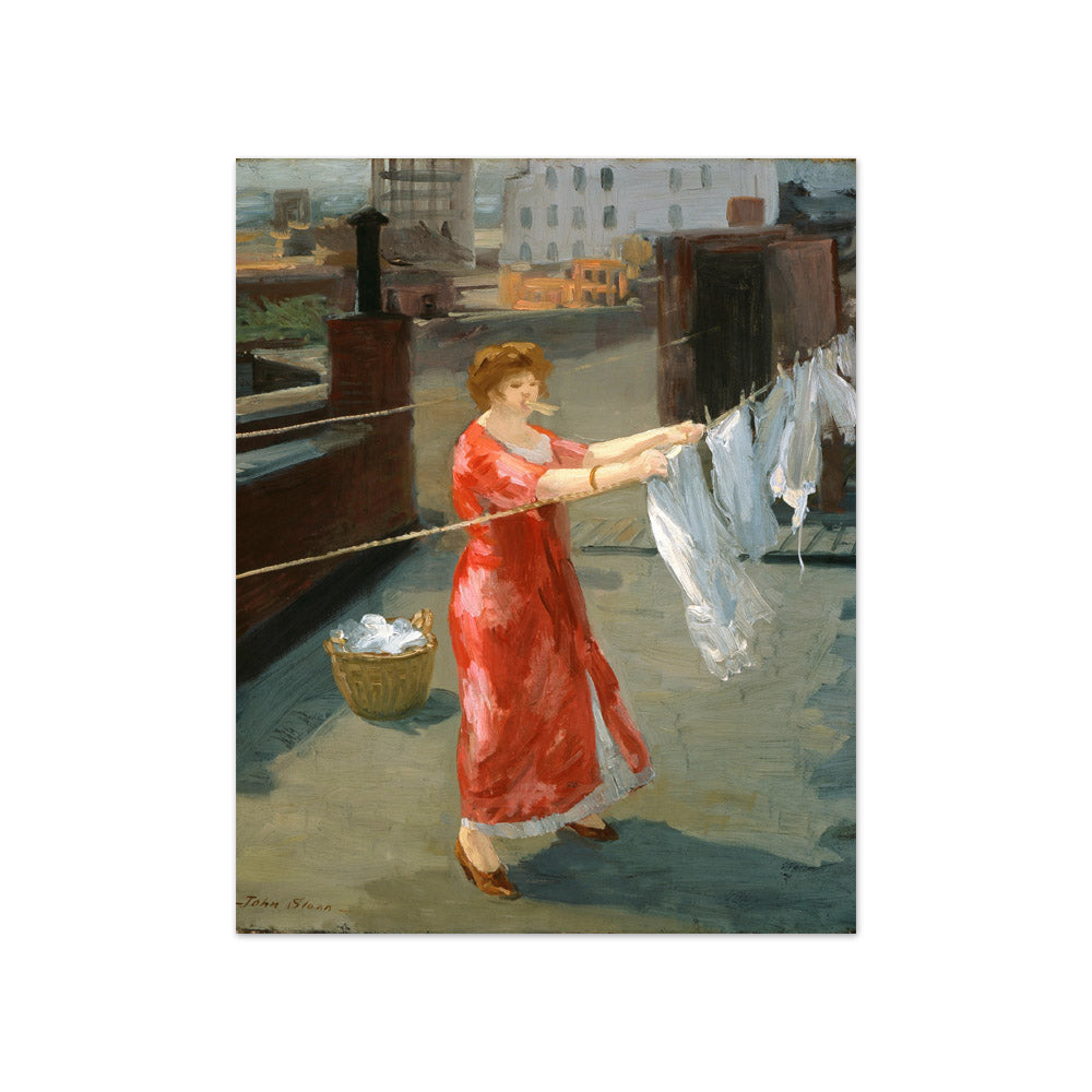 Red Kimono on the Roof by John Sloan - Compact / Full Bleed / No Frame