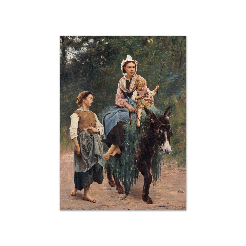 Italian Peasant Family by François Alfred Delobbe - Compact / Full Bleed / No Frame