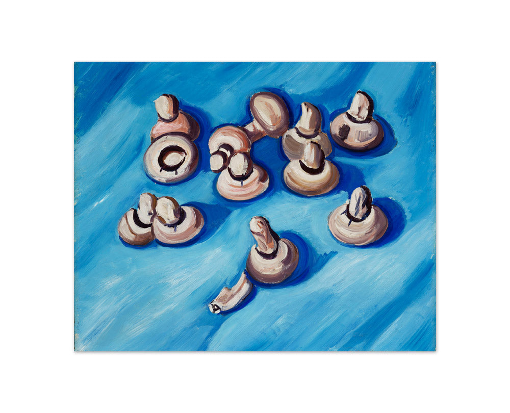 Mushrooms on a Blue Background by Marsden Hartley - Compact / Full Bleed / No Frame