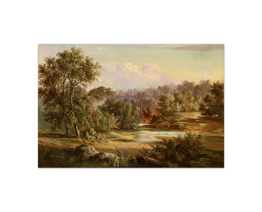 Landscape with Bridge by Henry W. Waugh - Compact / Full Bleed / No Frame