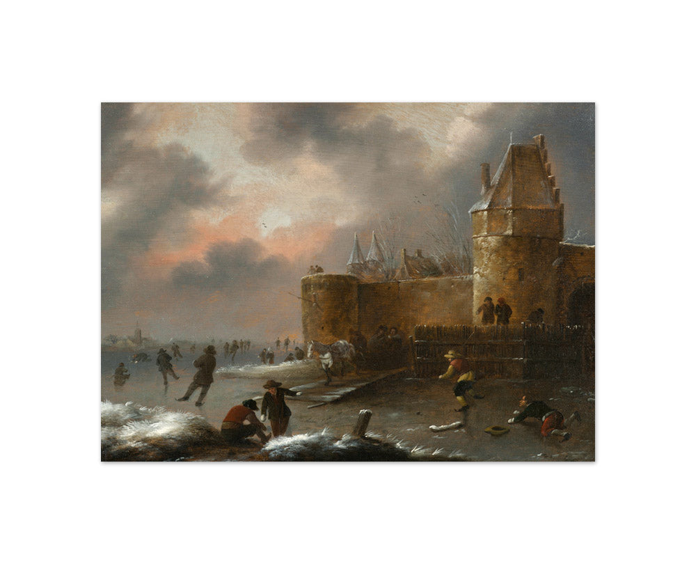 Winter Landscape with Skaters by Klaes Molenaer - Compact / Full Bleed / No Frame