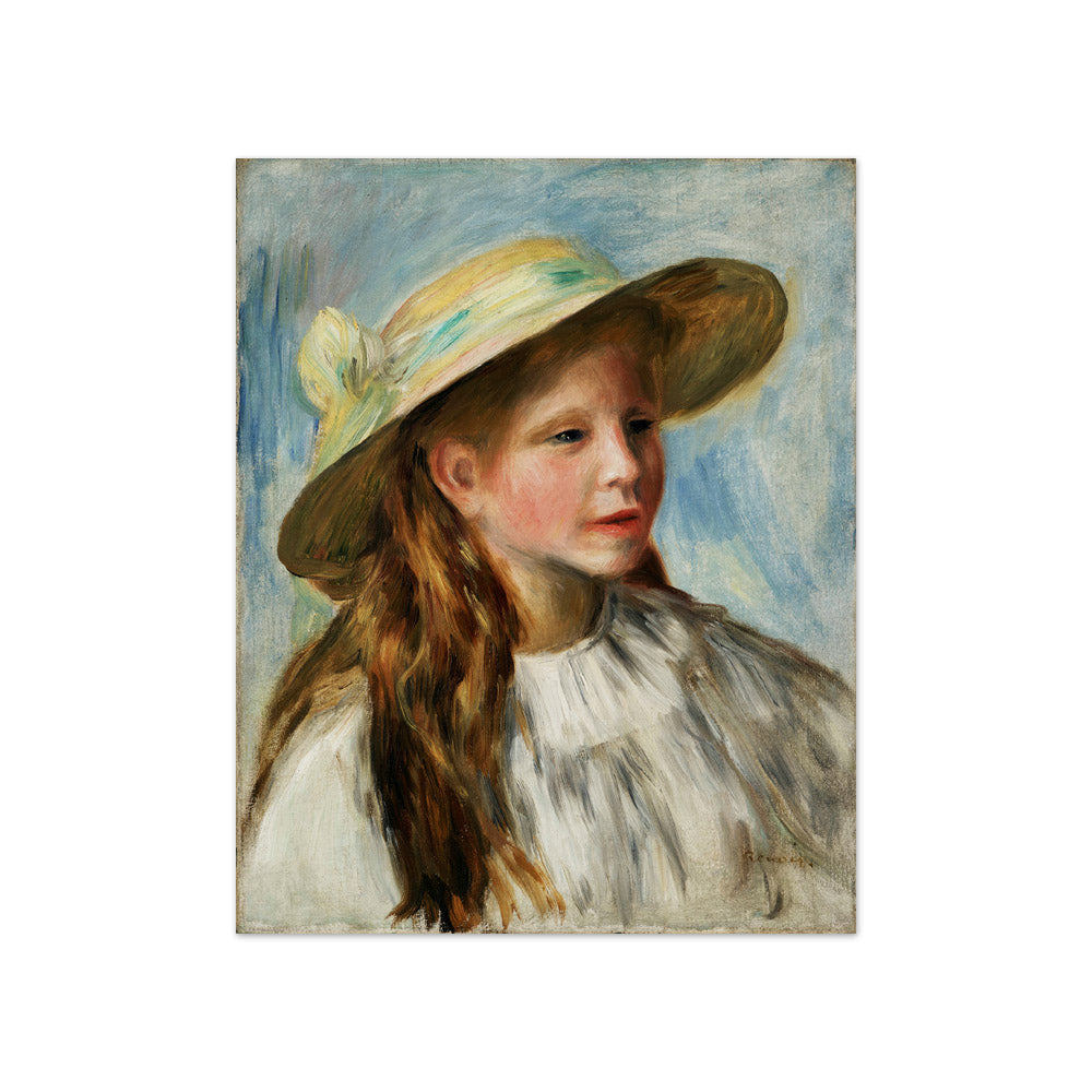 Little Girl with a Hat by Auguste Renoir - Compact / Full Bleed / No Frame