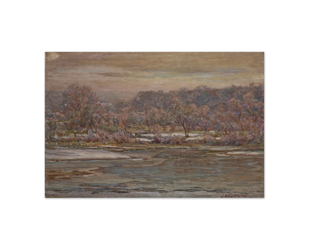 A Grey Frosty Morning, Sketch, Brookville by J. Ottis Adams - Compact / Full Bleed / No Frame